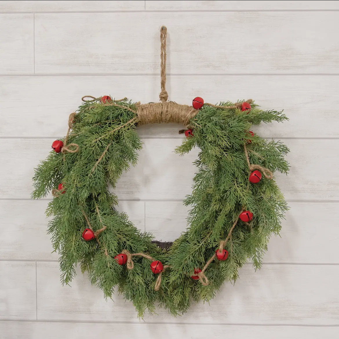 Joyful red jingle bell garland